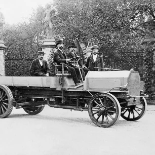 Geschichte Saurer | Saurer 5-Tonnen-Versuchs-Lastwagen mit Ritzelantrieb Baujahr 1904 | Werkbild Ad. Saurer AG Arbon/TG, Nr. 25