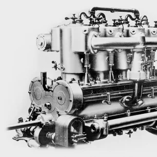 Geschichte Saurer | AM III-Versuchsmotor | Werkbild Ad. Saurer AG Arbon/TG, Nr. 3678