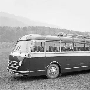 Geschichte Saurer | Saurer 3HR Reisewagen Baujahr 1955 | Werkbild Gebr. Tüscher Carrosserie- und Hammerwerk Zürich, Nr. C2266
