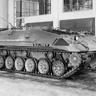 Geschichte Saurer | Saurer TARTARUGA Kampfschützenpanzer Baujahr 1959 | Werkbild Ad. Saurer AG Arbon/TG, Nr. 15020