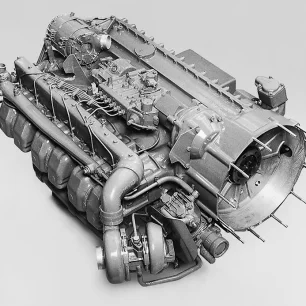 Geschichte Saurer | D2KUT-Unterflur-Dieselmotor | Werkbild Ad. Saurer AG Arbon/TG, Nr. 20750/1